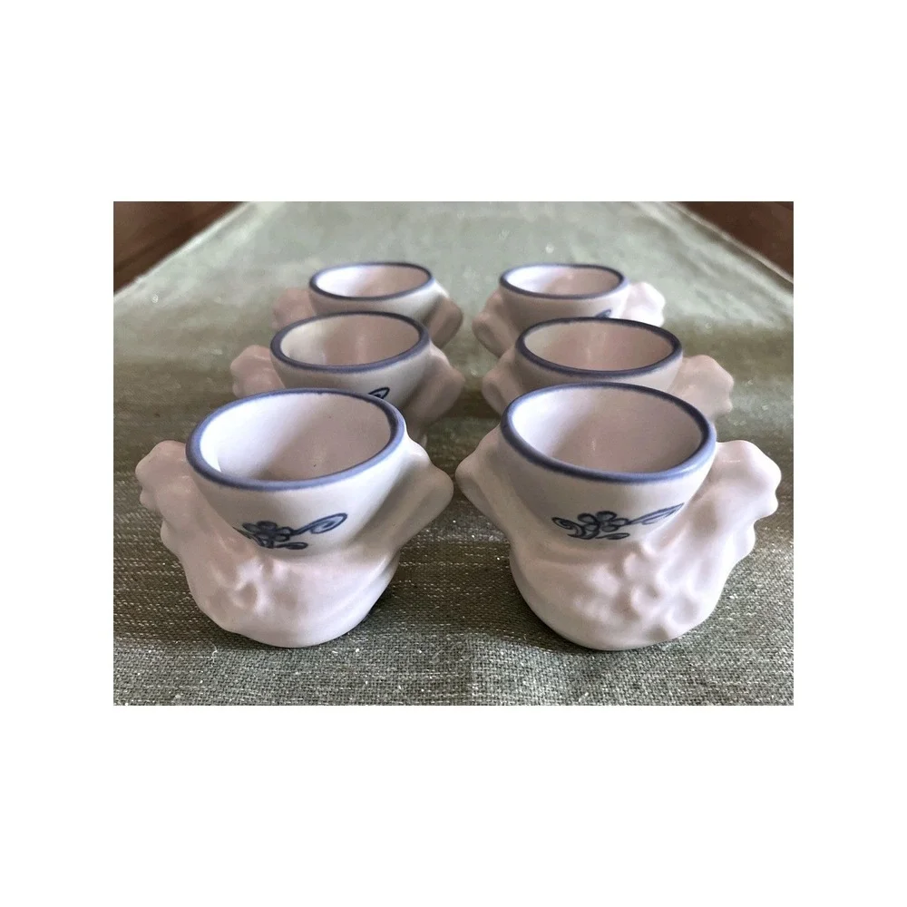 PFALTZGRAFF YORKTOWNE USA Set Of 6 Egg Cups Hen And Egg